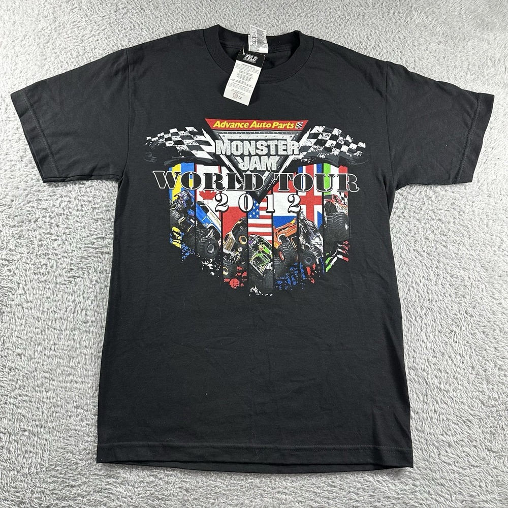 Monster Jam Shirt Mens‎ Small VINTAGE Deadstock NWT World Tour 2012 Double Sided
